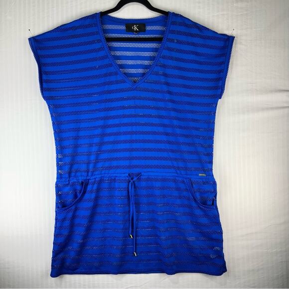 Calvin Klein Royal Blue Swimsuit Coverup Swimwear Women’s Size X-Large Beachwear - Picture 1 of 5